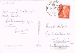 1073. Postal JAVIER (Navarra) 1966. Fechador Especial Castillo De Javier - Briefe U. Dokumente