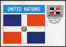 United Nations 1985 Flag Series - Dominican Republic Sc 461 Maxim Card # 6194 - Autres & Non Classés