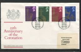 Great Britain 1978 First Day Cover  25th Anniv. Of Coronation Special Cancel - Brieven En Documenten