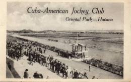 Cuba American Jockey Club Oriental Park Havana Old Postcard - Kuba
