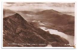 CPSM Real Photo Wales Pen-y-Pass Path From Near Summit Snowdon Edit Valentine & Sons N°1580 Written Stamped 1952 - Caernarvonshire