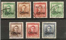 NEW ZEALAND 1938 - 1951 OFFICIALS SET SG 0134/0140 FINE USED Cat £27 - Dienstzegels