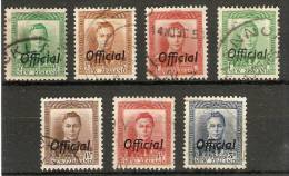 NEW ZEALAND 1938 - 1951 OFFICIALS SET SG 0134/0140 FINE USED Cat £27 - Servizio