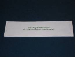 Ireland Irland Irish Postal Stationery Ganzsache 2012 Wrapper Postge Paid For 20 Envelopes Rare - Entiers Postaux