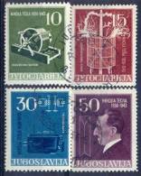 YU 1956-791-4 NICOLA TESLA, YUGOSLAVIA, 1 X 4v, Used - Used Stamps
