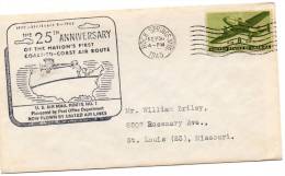 Rock Springs Wyo 1945 USA Air Mail Cover - 2c. 1941-1960 Storia Postale