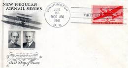 FDC 1941 USA Air Mail Cover - 2c. 1941-1960 Covers