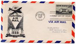 FDC 1947 USA Air Mail Cover - 2c. 1941-1960 Lettres