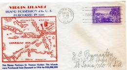 Virgin Islands Charlotte 1937 USA First Day Cover - 1941-1950