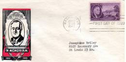 1945 USA First Day Cover - 1941-1950