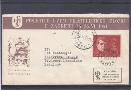 Yougoslavie - Lettre De 1951 - Oblitération Spéciale - Expédié Vers La Belgique - Briefe U. Dokumente