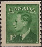 CANADA 1949 1c Green Coil KGVI SG 419 UNHM NC262 - Nuovi