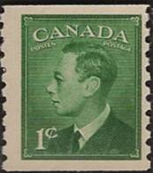CANADA 1949 1c Green Coil KGVI SG 419 UNHM NC262 - Nuevos