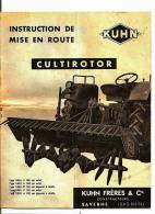 Livret Instruction Mise En Route Cultirotor Kuhn, Saverne - Agricultura