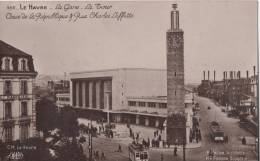 355LE HAVRE LA GARE LA TOUR PLI EN HAUT COIN GAUCHE - Station