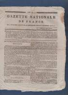 GAZETTE NATIONALE DE FRANCE 8 12 1795 - ESPAGNE - FANKENTHAL - ROTTERDAM - LONDRES - FINANCES EMPRUNT ... CINQ CENTS - Zeitungen - Vor 1800