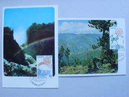 Andorra Spanisch 188/9 Maximumkarte MK/MC, EUROPA/CEPT 1986, Natur- Und Umweltschutz - Covers & Documents
