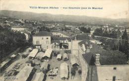 69 VILLIE MORGON VUE GENERALE JOUR DE MARCHE - Villie Morgon