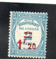 LOT 373 : FRANCE TAXE N° 64 * Charnière - Cote 50 € - 1859-1959 Mint/hinged