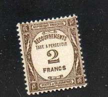LOT 373 : FRANCE TAXE N° 62 * Charnière   - Cote 180€ - 1859-1959 Nuevos