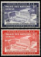 25 à 26  NATIONS UNIES NEW YORK  1954  PALAIS DES NATIONS A GENEVE - Unused Stamps