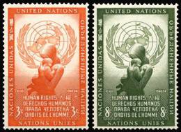 29 à 30  NATIONS UNIES N° 1954  JOURNEE DES DROITS DE L'HOMME - Neufs