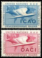 31 à 32  NATIONS UNIES NEW YORK  1955  ORGANISATION DE L'AVIATION CIVILE INTERNATIONALE - Ungebraucht