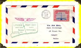 Aviation   -  1929   -  Lindbergh Day  -  Hartford  Conn. -  USA - Brieven En Documenten