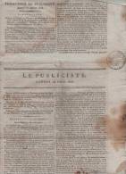 LE PUBLICISTE 23 01 1808 - NEW-YORK - DANEMARK - HAMBOURG - LONDRES - TARBES - DICTIONNAIRE GREC FRANCAIS - 1800 - 1849