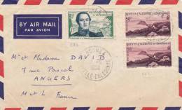 MARCOPHILIE, Nouvellecalédonies, Lettre , 1954 , NOUMEA, Yv 262.283 /1717 - Storia Postale