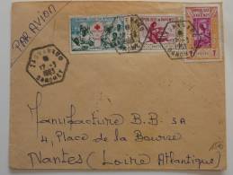 LETTRE AVEC CACHET HEXAGONAL DE ZAGNANADO 1963 DAHOMEY POUR LA FRANCE   COVER BRIEFE - Cartas & Documentos