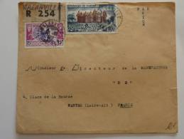 LETTRE RECOMMANDEE  AVEC CACHET  TIRETE DE  MALANVILLE 1961  DAHOMEY POUR LA FRANCE   COVER BRIEFE - Cartas & Documentos