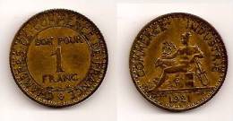 1 Franc - Chambre De Commerce - Bronze-Aluminium - ETAT TTB - 1921 - G 468 - F 218-3 - 1 Franc