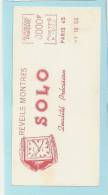 1955, Réveil, Montre, Solo - EMA Secap N, Spécimen De Présentation - Feuillet 12 X 6 Cm  (K836) - Uhrmacherei