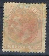 Sello 15 Cts Alfonso XII 1882, Fechador Trebol CASPE (Zaragoza). Num 210 º - Used Stamps