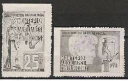 3064-LOTE COMPUESTO POR 2 FISCALES GRAN FORMATO RAROS,MONTEPIO  	 FISCAUX STEMPELMARKEN REVENUE SPAIN ESPAÑA FISCALES CO - Revenue Stamps
