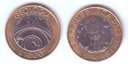 San Marino 1.000 Lire 1998 Geology - San Marino