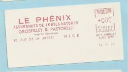 1963, Nice, "Phénix" - EMA Secap, Specimen De Présentation - Feuillet 12 X 6 Cm (K852) - Mythology