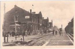 LYCK Bahnhof Belebt Soldaten Güterzug Zerstörungen WW I Elk Feldpost 2.9.1915 Gelaufen - Ostpreussen