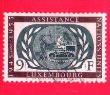 LUSSEMBURGO - USATO - 1955 - 10 Anniv. Dell'ONU -  United Nations 10th Anniv. - 9 Fr - Oblitérés