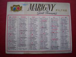 -MARIGNY FILTRE GOÛT FRANCAIS - PETIT CALENDRIER - Small : 1961-70