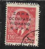 ZONA FIUMANO KUPA 1941 SOPRASTAMPATI 1,50D TIMBRATO - Fiume & Kupa