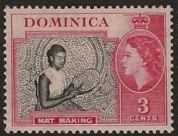 DOMINICA 1954 3c Mat Making SG 144 HM NP242 - Dominique (...-1978)