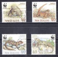 New Zealand 1991 Endangered Speices - The Tuatara Set Of 4 Used - Oblitérés
