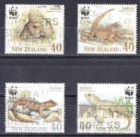 New Zealand 1991 Endangered Speices - The Tuatara Set Of 4 Used - - Used Stamps