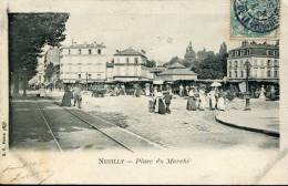 92-HAUTS DE SEINE--NEUILLY / PLACE DU MARCHE   ECRITE ‹(•¿• )› - Neuilly Sur Seine