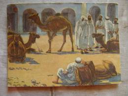 Jordan Palestina - Door D.v.d. Schaar - Het Koren Wordt Op De Markt Verkocht - Camel Chameau    D100092 - Jordanië