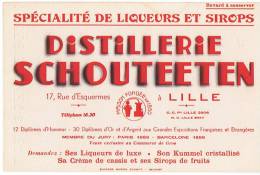 SPECIALITE DE LIQUEURS ET SIROPS   DISTILLERIE  SCHOUTEETEN  à LILLE (' NORD) - Schnaps & Bier