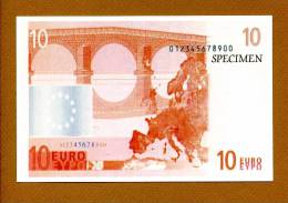 Carte Postale Billet  De "10 Euros Specimen Verso"   UNC - Andere & Zonder Classificatie