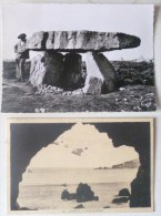 Cp Lot 3x Photo Morgat Cap De La Chevre Route Dolmen De Rostudel Avec Homme + Grotte  Foyer Et Romeo - Morgat